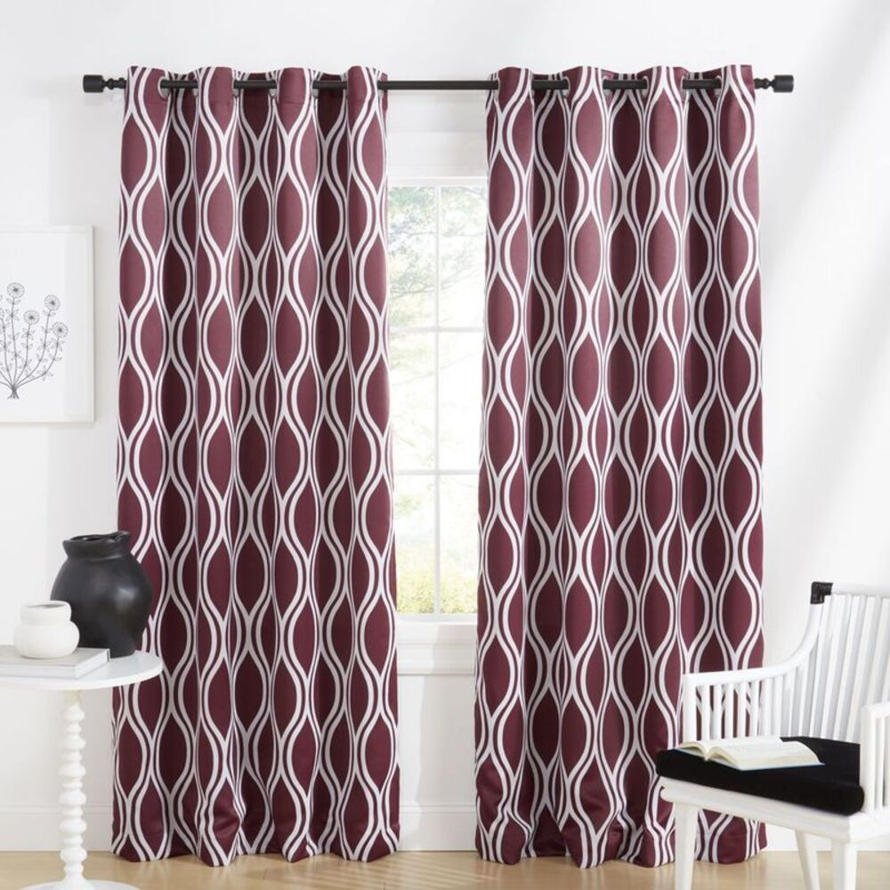 Exclusive Home -  Alfie Room Darkening Blackout Gromm Red